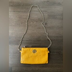 Tory Burch Yellow Leather Crossbody Bag